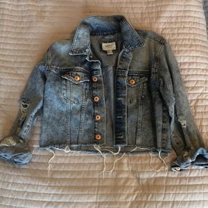 Ripped jean jacket
